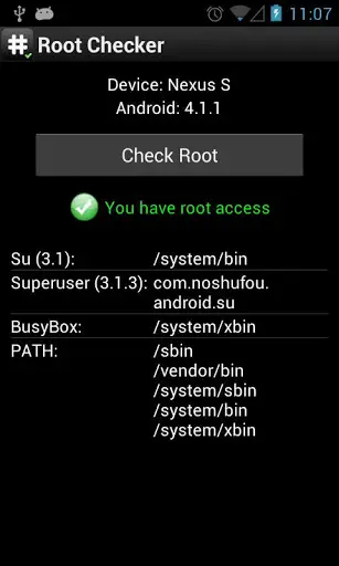 Root Checker screenshot 1