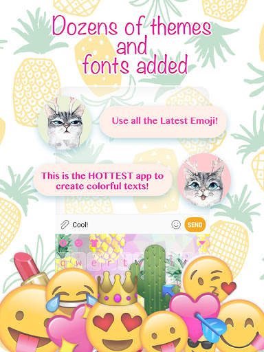 Pineapple Fruit Keyboard Theme for Girls screenshot 2