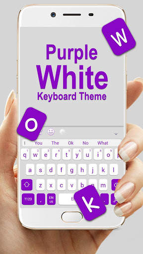 Purple White Keyboard Theme screenshot 2