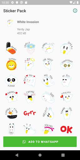 WAStickerApps - The White Invasion for WhatsApp screenshot 1