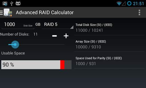 Advanced RAID Calculator screenshot 3