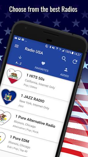 📻 USA Radio 󠁵󠁳󠁡󠁺󠁿🇺🇸 10.000+ Radio Stations 1 تصوير الشاشة
