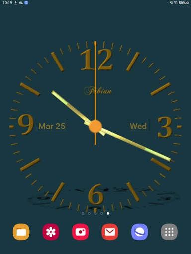 Nice Night Analog Clock Live Wallpaper screenshot 1