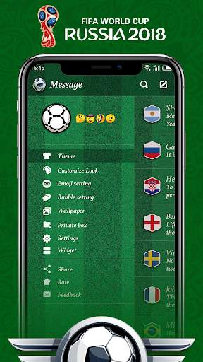 2018 World Cup - Sms, Sport theme screenshot 4