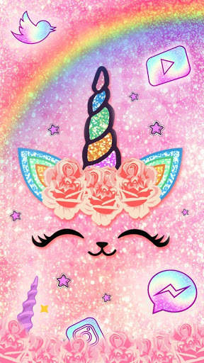 Flower Unicorn Cat Launcher Theme Live Wallpapers screenshot 3