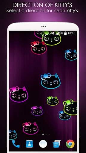 Neon Lily Kitty Live Wallpaper screenshot 4