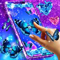 Blue glitz butterfly wallpaper on 9Apps