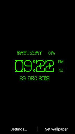 Digital Clock Live Wallpaper screenshot 7