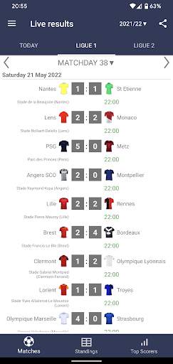 Live Scores for Ligue 1 France screenshot 2