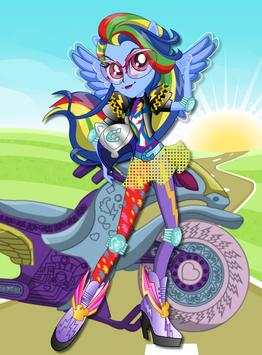 Dress up Rainbow Dash Moto screenshot 1