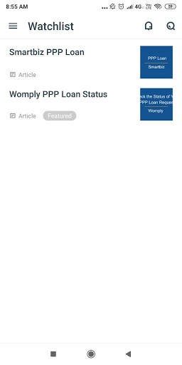 PPP Loan App - Status of Womply & Other SBA Loans screenshot 5