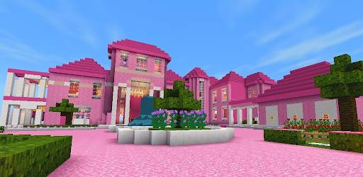 Pink House for girls in Minecraft PE screenshot 1