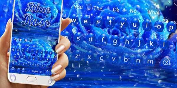 Beautiful Shiny Blue Rose Petal Keyboard Theme screenshot 4