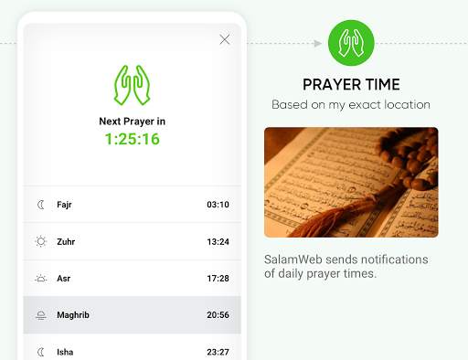 SalamWeb: Browser for Muslims, Prayer Time & Qibla screenshot 2