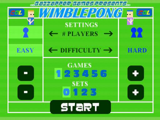 Wimble Pong Tennis (2D Tennis Game) screenshot 2