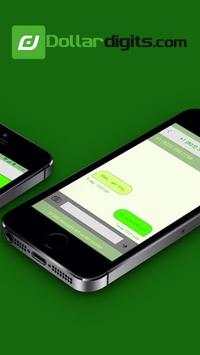 Dollar Digits Calling Text Second Phone Number App screenshot 1