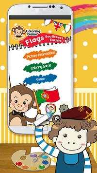 Coloring game - Flags Europe 2 screenshot 1