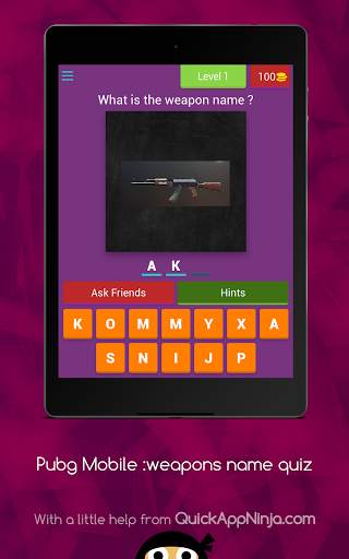 Pubg Mobile:weapons name quiz screenshot 3