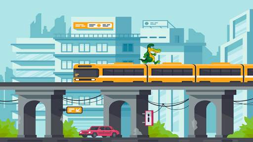 Funny Angry Crocodile Game Runner screenshot 1