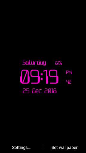Digital Clock Live Wallpaper screenshot 3