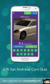 GTA San Andreas Cars Quiz screenshot 1