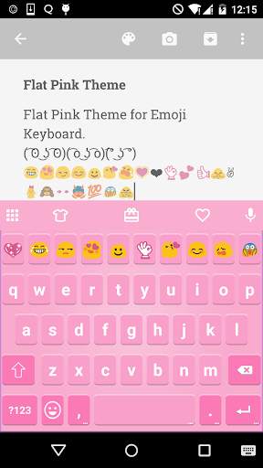 Classic Pink Emoji Keyboard screenshot 1