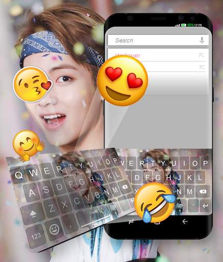 TAEHYUNG V BTS Keyboard Theme screenshot 1