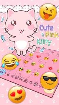 Cute Pink Kitty Keyboard screenshot 3