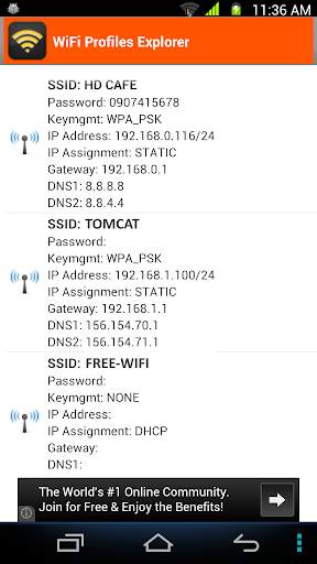 WiFi Password, IP, DNS screenshot 3