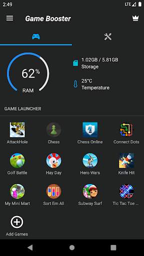Game Booster: Manage, Launcher screenshot 1