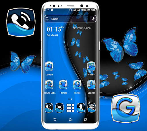 Black Butterfly Launcher Theme screenshot 1