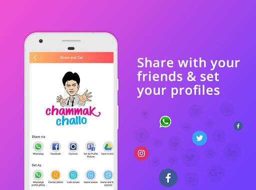 Amazing Stickers for Whatsapp, FB, Twitter... screenshot 4