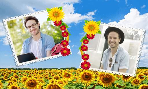 Beautiful Garden Dual Photo Frame Application screenshot 5