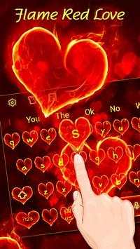 Flame Heart Keyboard Theme скриншот 3