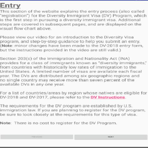 U.S.A DV Lottery Process screenshot 2