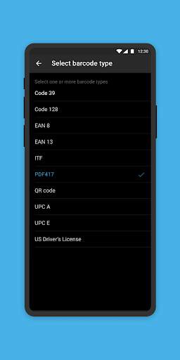 PDF417 barcode scanner screenshot 3
