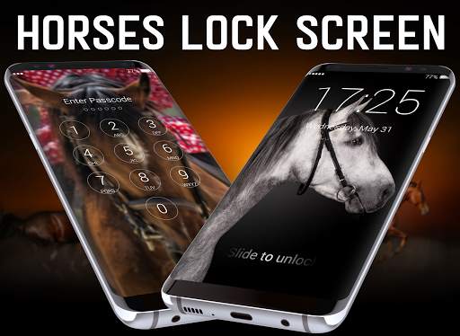 Horses Lock Screen 1 تصوير الشاشة