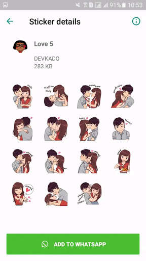 stickers kisses for whatsapp screenshot 5