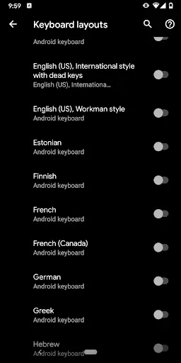 US-International External Keyboard Layout screenshot 1
