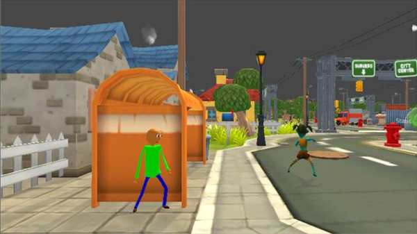 Mr baldi vs granny in city screenshot 3