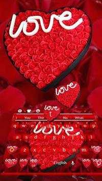 Red Love Rose Keyboard screenshot 2