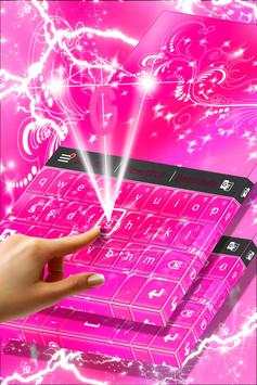 Pink Girly Keyboard Theme скриншот 3