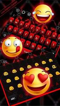 3D Cool Red Electric Current Keyboard Theme screenshot 3