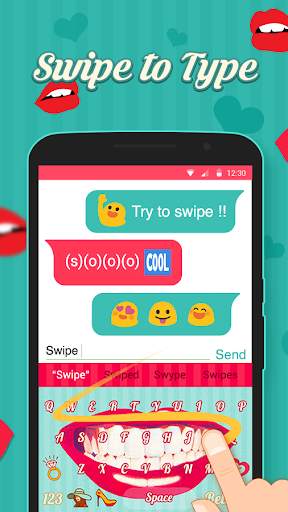 Fancy Lady Kiss Keyboard Theme screenshot 4
