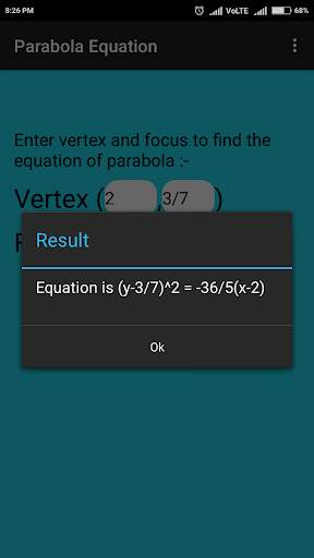 Parabola Solver 5 تصوير الشاشة