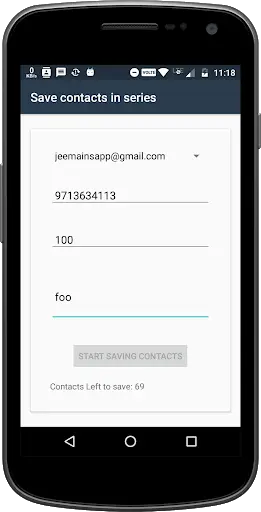 Save contacts in series screenshot 2