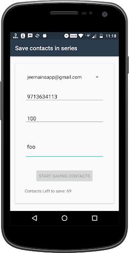 Save contacts in series screenshot 2