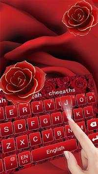 Giltter Red rose keyboard 2 تصوير الشاشة
