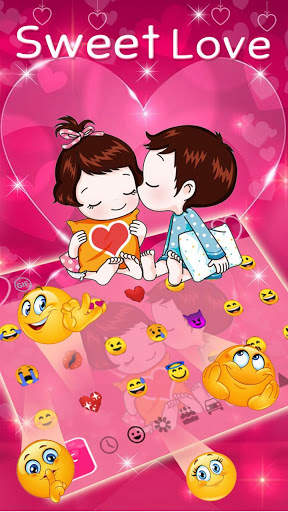 Sweet First Love Keyboard Theme screenshot 3