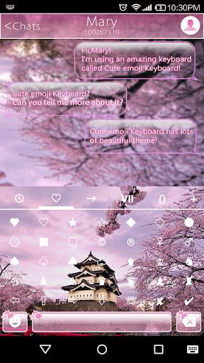 Pink Flower Emoji Keyboard स्क्रीनशॉट 3